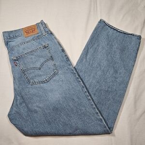 Levi's Women's Jeans '94 Baggy W 32 L 31 Blue Medium Wash Distressed Denim